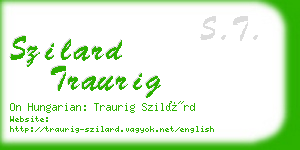 szilard traurig business card